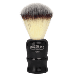 RAZOR MD Black Handle Travel Shave Brush (Synthetic Hair)