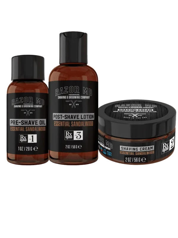 Shaving Bundle and Gift Set - Sandalwood - Travel Size